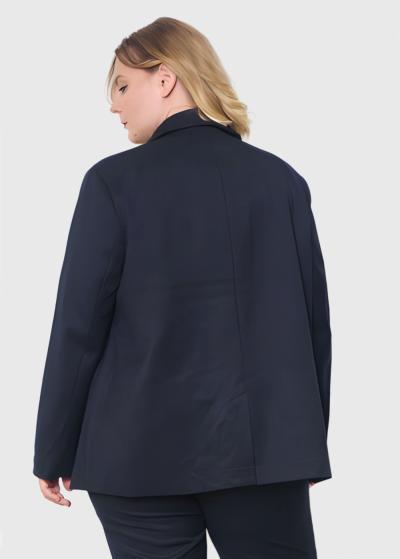 Janet Lielo izmēru tumši zila žakete - back