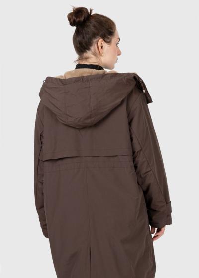 Joana brūna jaka ar aukliņas aizdari  - back