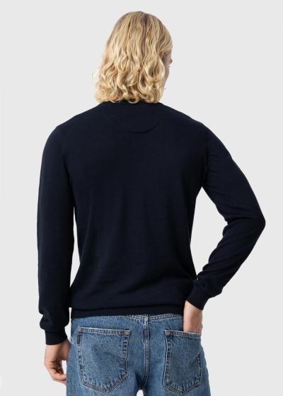 Tumši zils vīriešu džemperis - back