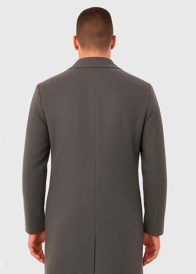 Pelēks vīriešu mētelis - back