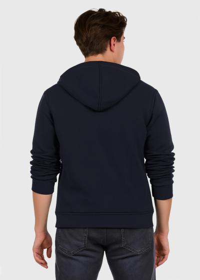 Jens tumši zila jaka ar rāvējslēdzēju - back