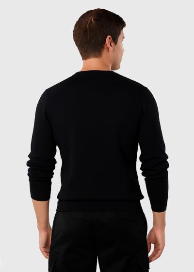 Javier melns džemperis ar ģeometrisku printu - back