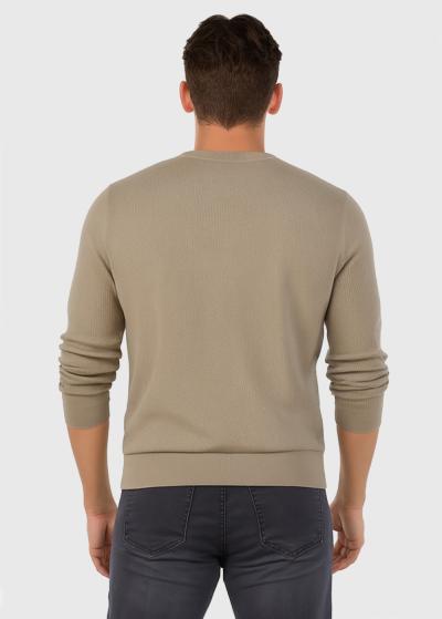 Javier bēšs džemperis ar ģeometrisku printu - back