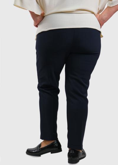 Jeta Lielo izmēru tumši zilas sieviešu bikses ar siltinājumu - back