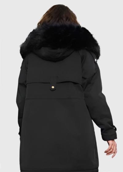 Hanna melna sieviešu parka - back