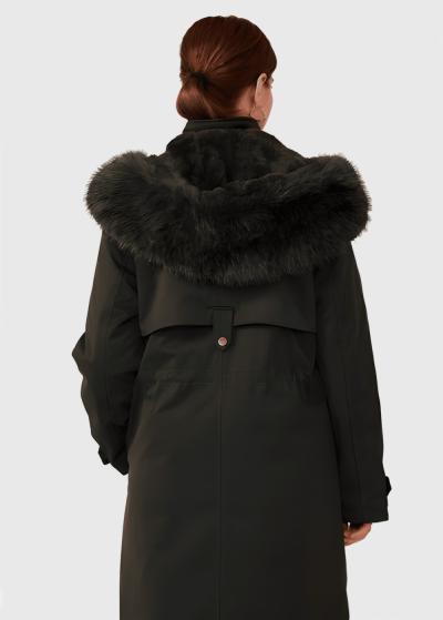 Luciana haki parka ar aukliņas aizdari  - back