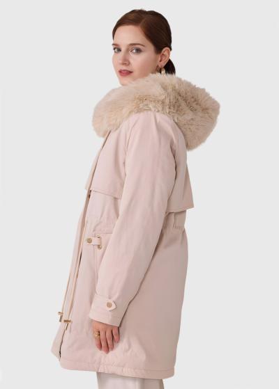 Liza gaiši bēša sieviešu parka  - back