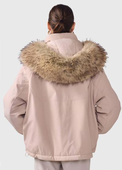 Larbi gaiši bēša īsa jaka - back