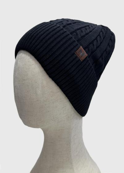 Mike melna cepure ar pīnes rakstu  - back