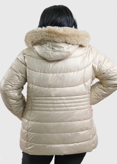 Jeannette Lielo izmēru zelta īsā jaka - back