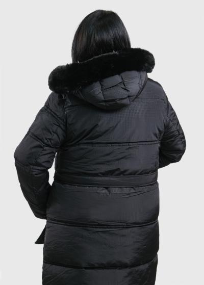 Mircea Lielo izmēru melna jaka ar jostu  - back