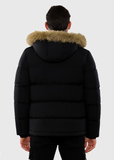 Melna vīriešu jaka - back