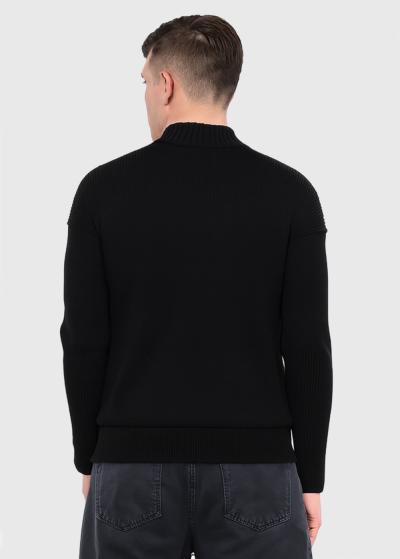 Melna jaka ar rāvējslēdzēju - back