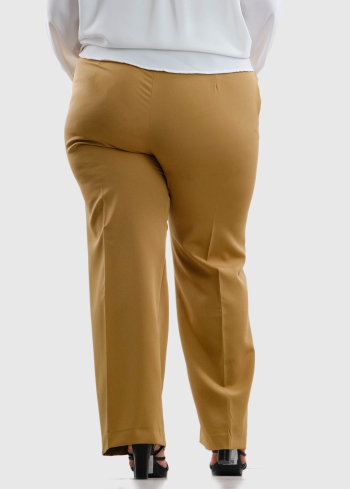 Fedora Lielo izmēru gaiši brūnas bikses - back