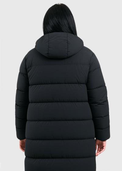 Elena  Lielo izmēru melna pagarināta jaka - back