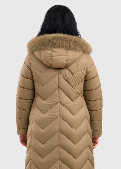 Esra Lielo izmēru bēša sieviešu jaka - back