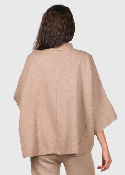 Eugenia bēšs sieviešu kostīms ar kabatām - back