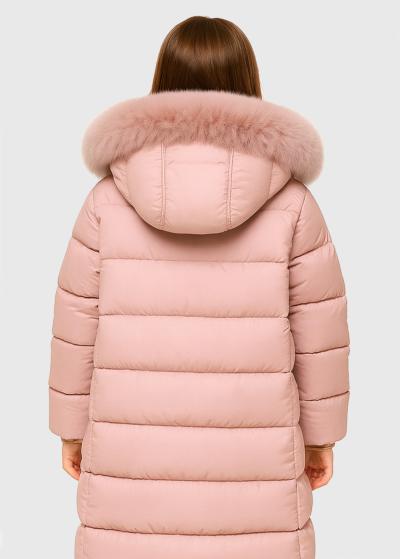 Elzira rozā jaka ar kapuci - back