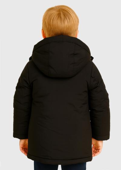 Eliy melna jaka ar kargo tipa kabatām - back