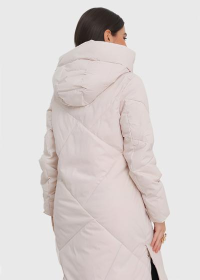 Dasha gaiši bēša gara jaka ar šķēlumiem sānos - back