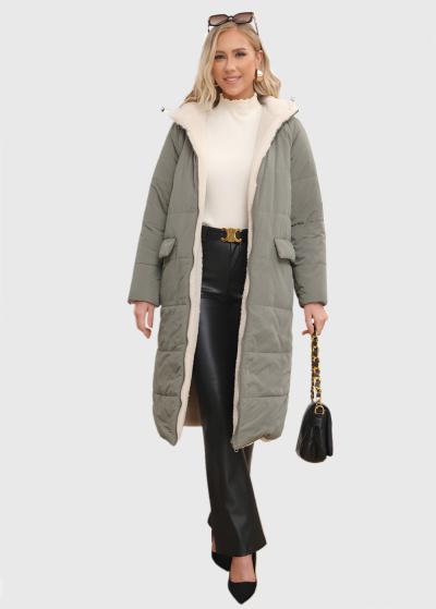 Deli haki divpusēja jaka  - back