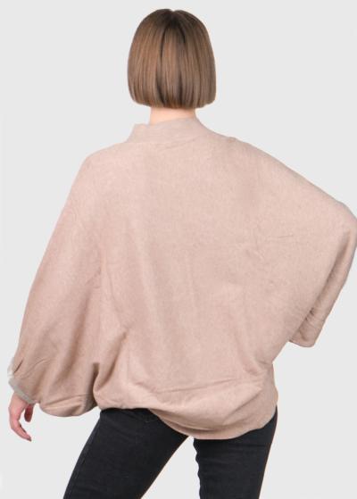 Daniella bēšs brīva piegriezuma džemperis - back