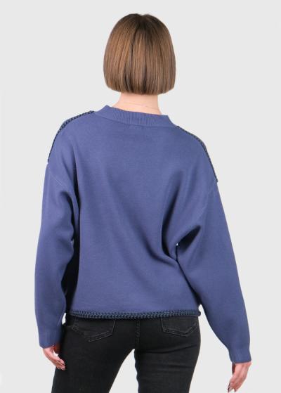 Dorota zils sieviešu džemperis - back