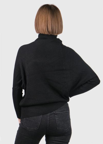 Dyna melns džemperis ar augstu apkakli - back