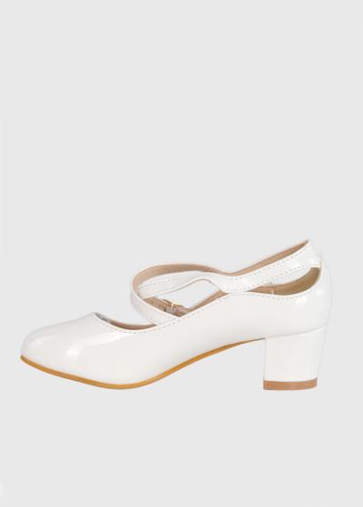 Dariellа balti apavi ar biezu papēdi - back