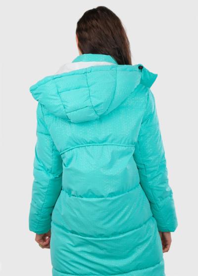 Catalina tirkīza pagarināta sieviešu jaka - back