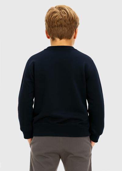 Clement tumši zils vienkrāsains džemperis - back