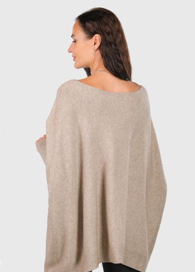 Arbella bēšs brīva piegriezuma džemperis - back