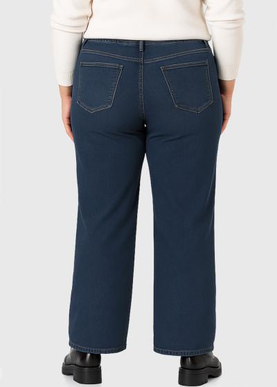 Claire Lielo izmēru zili džinsi ar kabatām - back