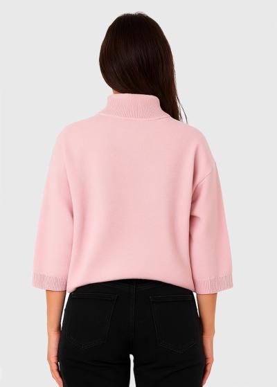 Eleanor rozā džemperis ar trīs ceturtdaļu piedurknēm - back