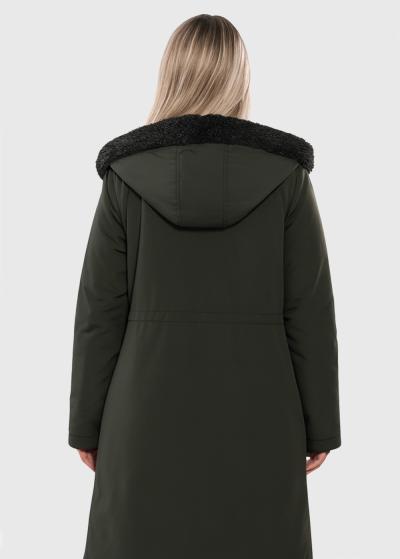 Aner Lielo izmēru haki jaka ar aukliņas aizdari - back