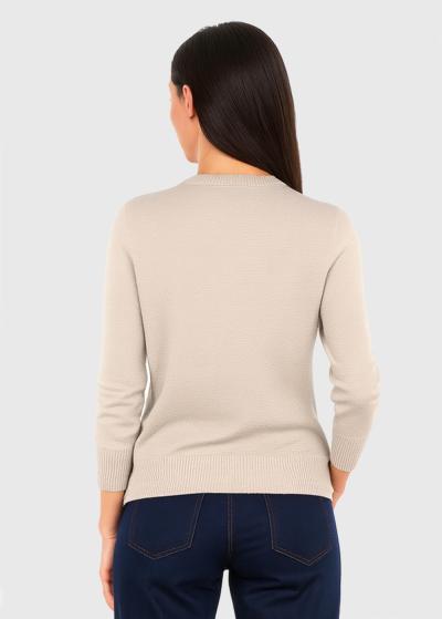 Arina bēšs sieviešu džemperis - back