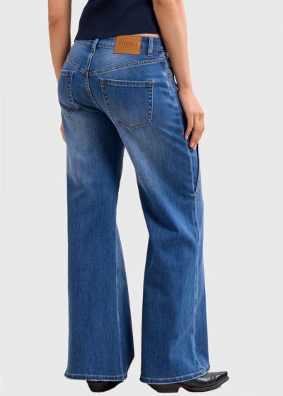 Mandy zili sieviešu džinsi - back