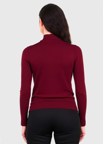 Gilberta bordo bītlene ar augstu apkakli - back