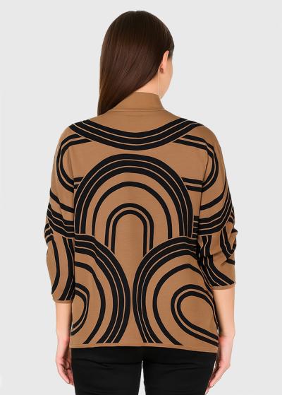 Annie brūns džemperis ar rakstu  - back