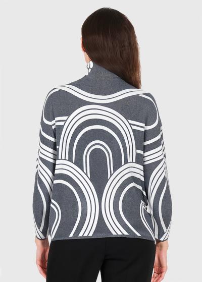 Annie pelēks džemperis ar rakstu  - back