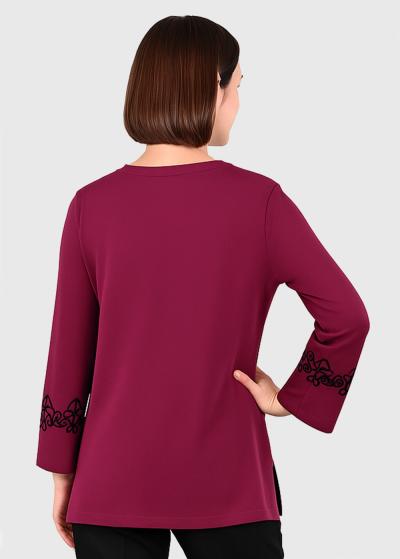 Cami violets džemperis ar rakstu  - back