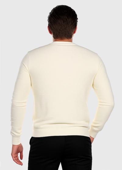 Azur gaiši bēšs vīriešu džemperis - back