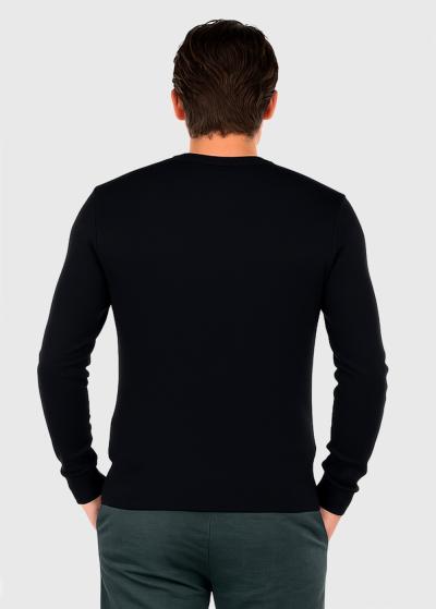 Aller melns vīriešu džemperis - back