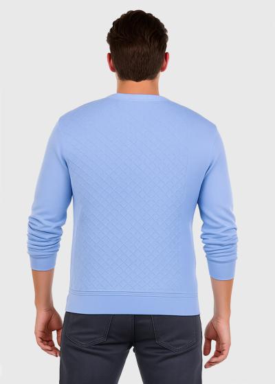 Akif gaiši zils vīriešu džemperis - back