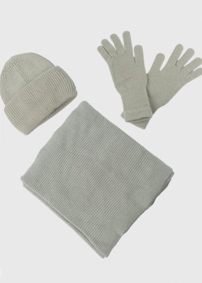 Vivi piparmētru ziemas komplekts: cepure, šalle un cimdi - back