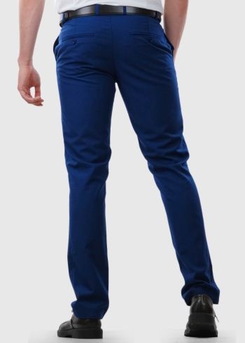 Oliviero Slim Fit tumši zilas vīriešu bikses - back