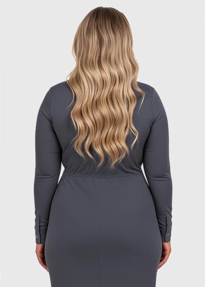 Zee grey wrap dress - back