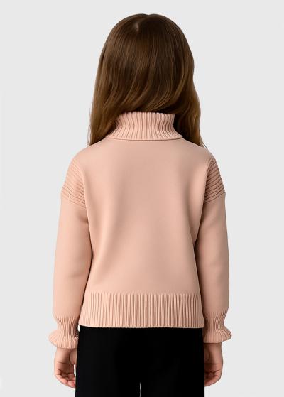 Teresa розовый свитер с высоким воротом - back