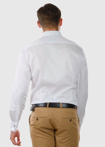 Slim Fit balts vīriešu krekls - back