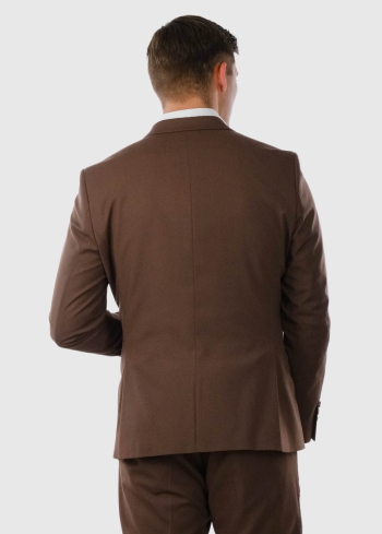 Glauco brūns pieguļošais uzvalks - back